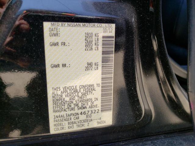 Photo 10 from auction – 2013 NISSAN ALTIMA 2.5 with VIN 1N4AL3APXDN467322