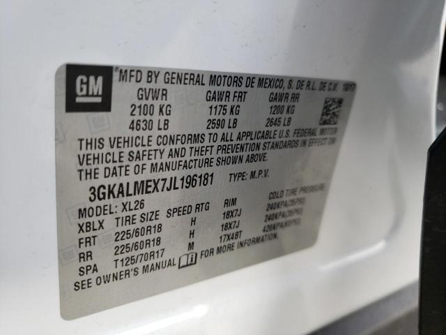 Photo 10 from auction – 2018 GMC TERRAIN SL with VIN 3GKALMEX7JL196181