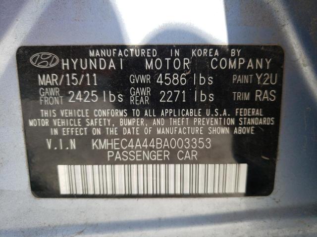 Photo 10 from auction – 2011 HYUNDAI SONATA HYB with VIN KMHEC4A44BA003353