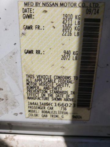 Photo 10 from auction – 2015 NISSAN ALTIMA 2.5 with VIN 1N4AL3AP9FC166023