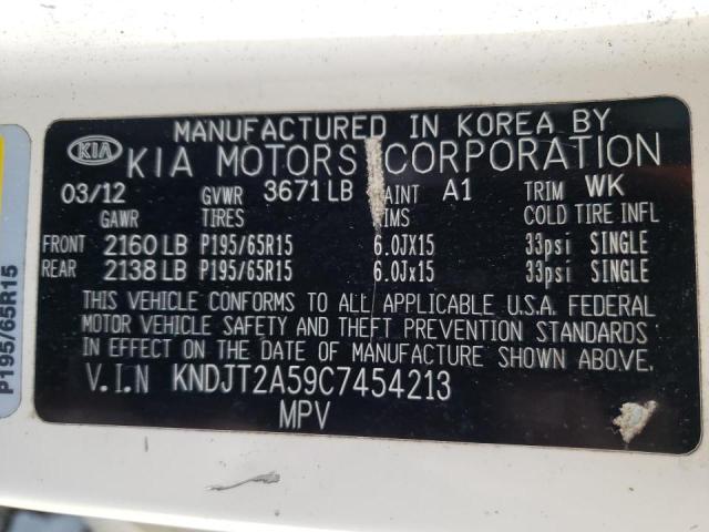 Photo 10 from auction – 2012 KIA SOUL with VIN KNDJT2A59C7454213