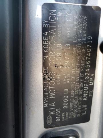 Photo 10 from auction – 2005 KIA SEDONA EX with VIN KNDUP132456740719