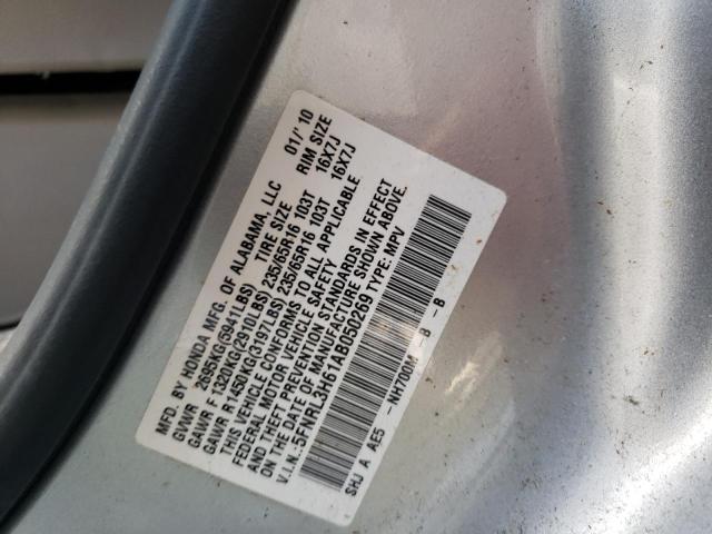 Photo 10 from auction – 2010 HONDA ODYSSEY EX with VIN 5FNRL3H61AB050269