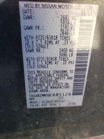 Photo 10 from auction – 2013 NISSAN PATHFINDER with VIN 5N1AR2MM3DC685128