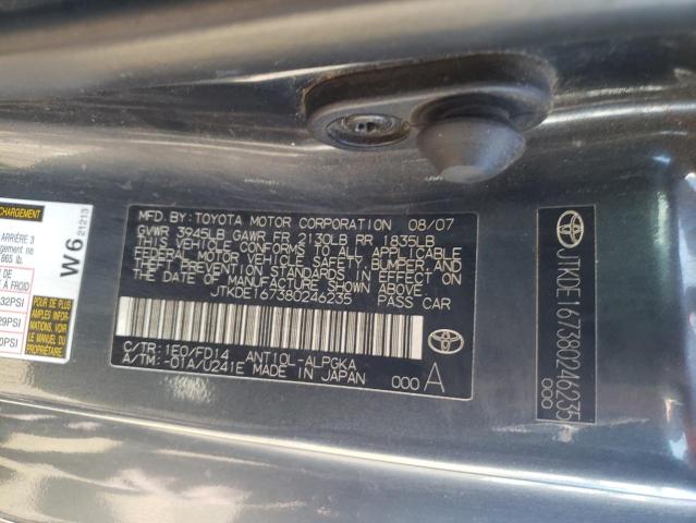 Photo 10 from auction – 2008 TOYOTA SCION TC with VIN JTKDE167380246235