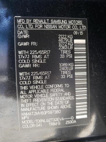 Photo 10 from auction – 2016 NISSAN ROGUE S with VIN KNMAT2MV6GP597380