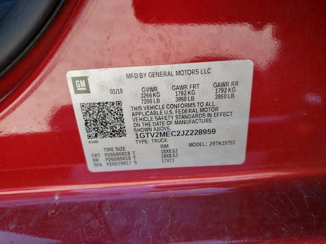 Photo 10 from auction – 2018 GMC SIERRA K15 with VIN 1GTV2MEC2JZ228959