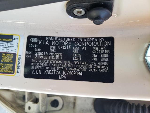 Photo 10 from auction – 2012 KIA SOUL with VIN KNDJT2A51C7409394