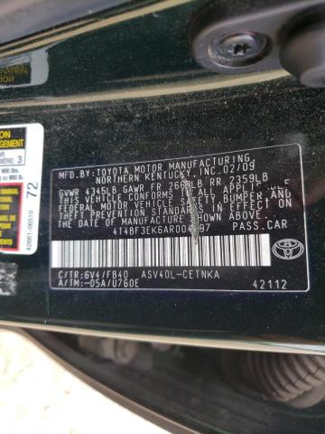 Photo 10 from auction – 2010 TOYOTA CAMRY BASE with VIN 4T4BF3EK6AR004097