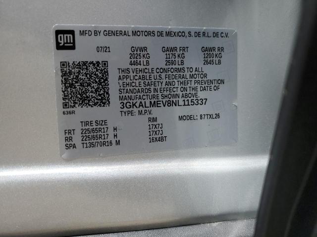 Photo 10 from auction – 2022 GMC TERRAIN SL with VIN 3GKALMEV8NL115337