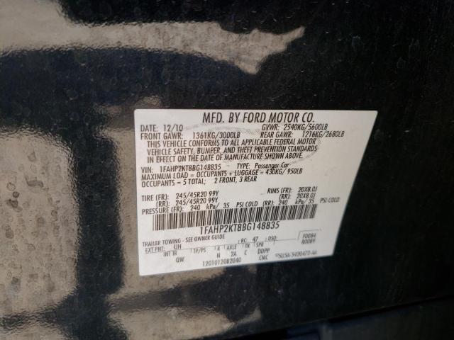 Photo 10 from auction – 2011 FORD TAURUS SHO with VIN 1FAHP2KT8BG148835