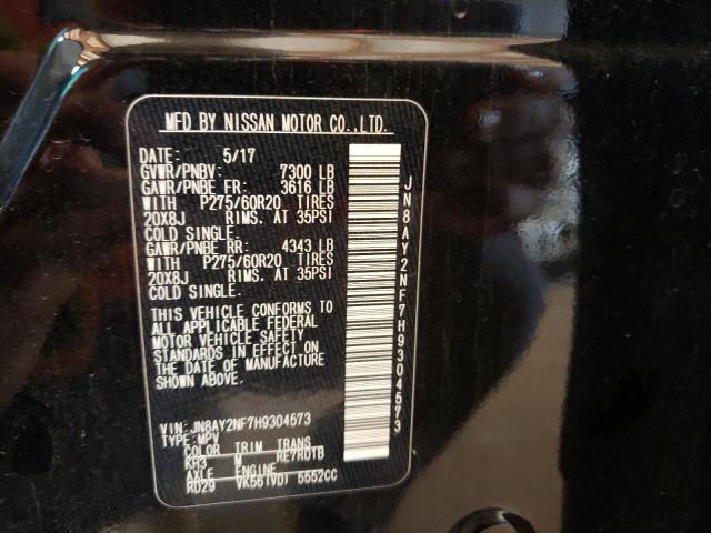 Photo 10 from auction – 2017 NISSAN ARMADA PLA with VIN JN8AY2NF7H9304573
