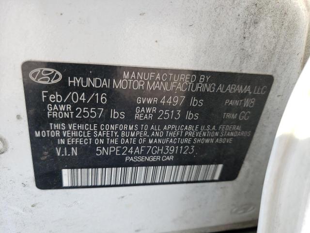 Photo 10 from auction – 2016 HYUNDAI SONATA SE with VIN 5NPE24AF7GH391123