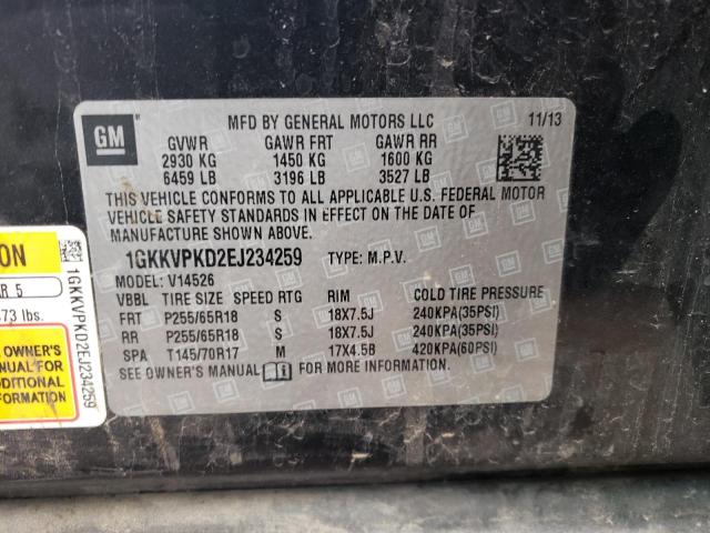 Photo 10 from auction – 2014 GMC ACADIA SLE with VIN 1GKKVPKD2EJ234259