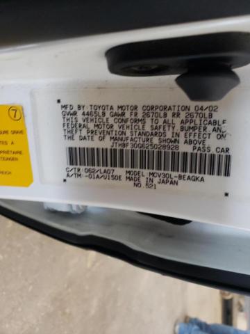 Photo 10 from auction – 2002 LEXUS ES 300 with VIN JTHBF30G625028928