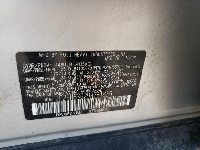 Photo 10 from auction – 2009 SUBARU FORESTER 2 with VIN JF2SH63629H781639