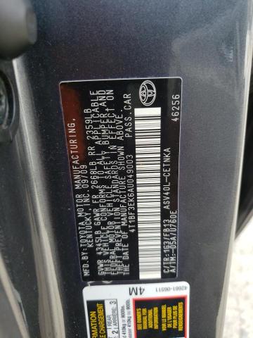 Photo 10 from auction – 2010 TOYOTA CAMRY BASE with VIN 4T1BF3EK6AU049003