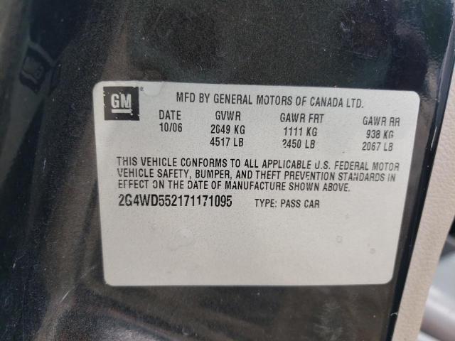 Photo 10 from auction – 2007 BUICK LACROSSE C with VIN 2G4WD552171171095