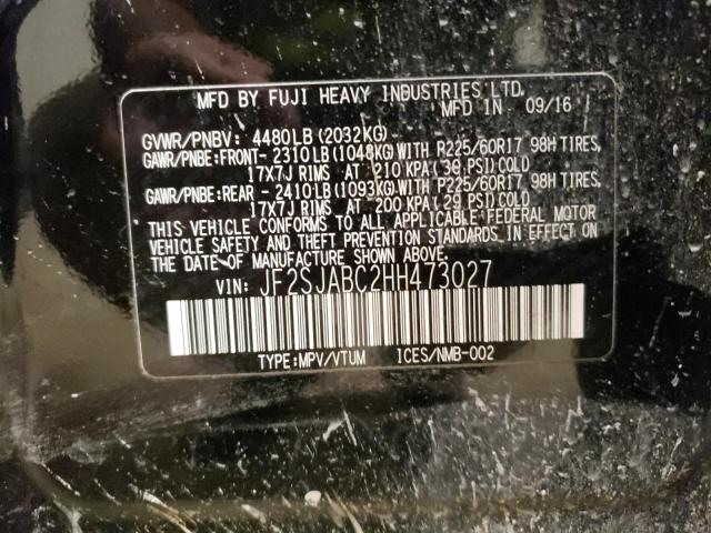 Photo 10 from auction – 2017 SUBARU FORESTER 2 with VIN JF2SJABC2HH473027