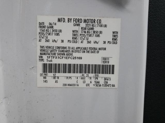 Photo 10 from auction – 2014 FORD F150 SUPER with VIN 1FTFX1CF1EFC25169