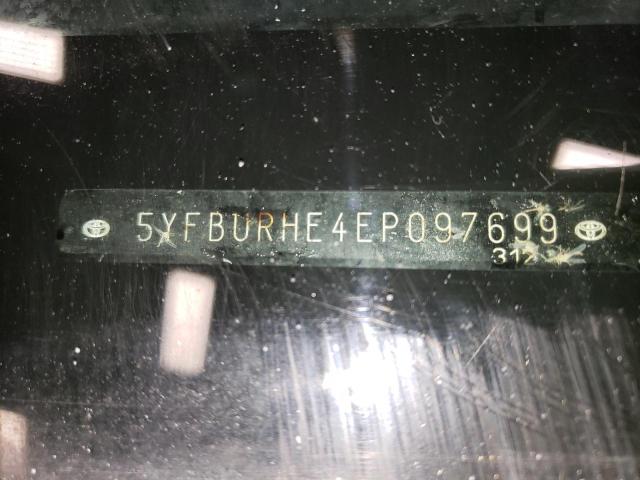 Photo 10 from auction – 2014 TOYOTA COROLLA L with VIN 5YFBURHE4EP097699