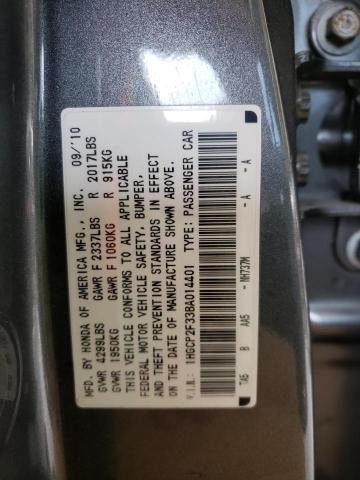 Photo 10 from auction – 2011 HONDA ACCORD LX with VIN 1HGCP2F33BA014401