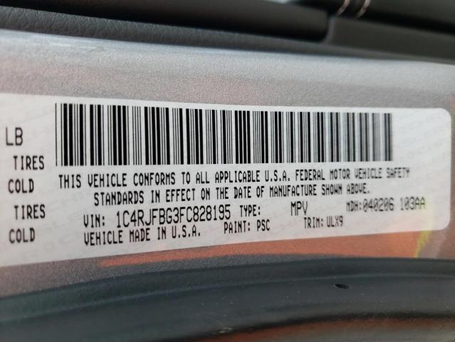 Photo 10 from auction – 2015 JEEP GRAND CHER with VIN 1C4RJFBG3FC828195