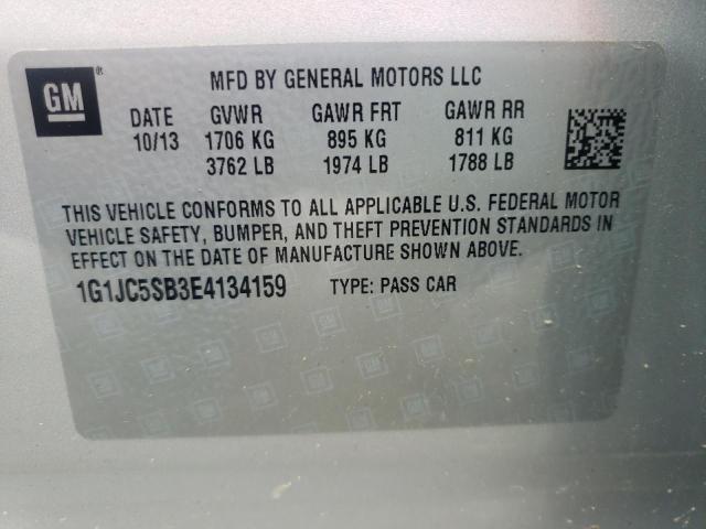 Photo 10 from auction – 2014 CHEVROLET SONIC LT with VIN 1G1JC5SB3E4134159
