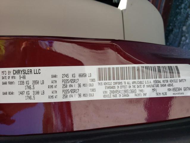 Photo 10 from auction – 2009 CHRYSLER TOWN AND C with VIN 2A8HR54119R513603