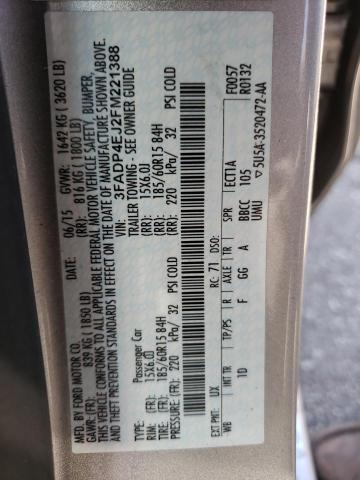 Photo 10 from auction – 2015 FORD FIESTA SE with VIN 3FADP4EJ2FM221388