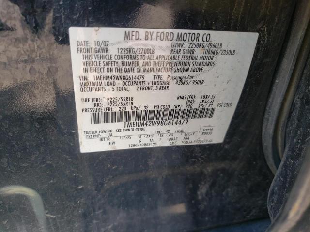Photo 10 from auction – 2008 MERCURY SABLE PREM with VIN 1MEHM42W98G614479