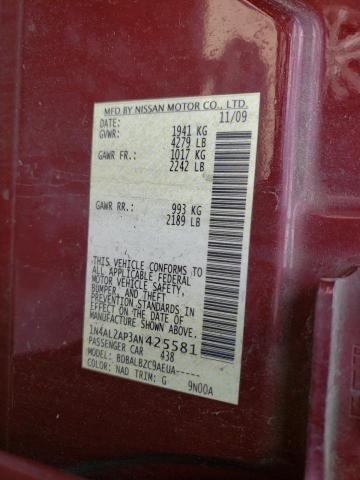 Photo 10 from auction – 2010 NISSAN ALTIMA BAS with VIN 1N4AL2AP3AN425581
