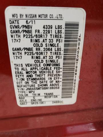 Photo 10 from auction – 2011 NISSAN ROGUE S with VIN JN8AS5MT9BW186058
