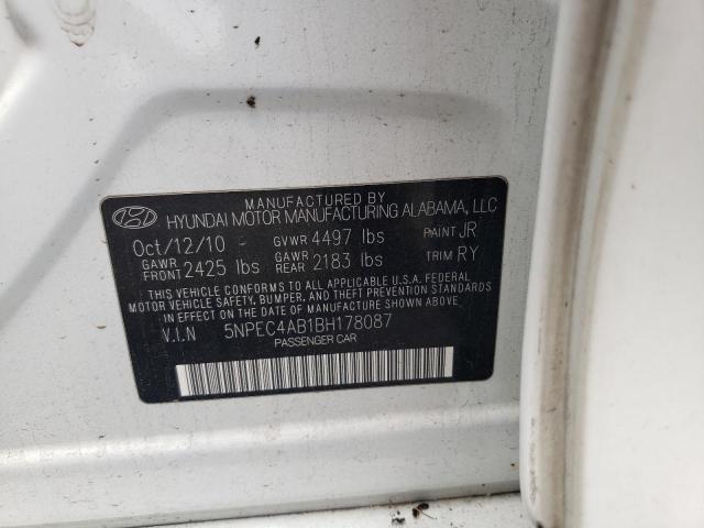 Photo 10 from auction – 2011 HYUNDAI SONATA SE with VIN 5NPEC4AB1BH178087