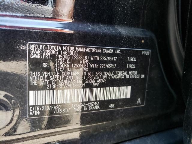Photo 10 from auction – 2021 TOYOTA RAV4 XLE with VIN 2T3P1RFV7MC166201