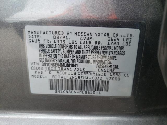Photo 10 from auction – 2021 NISSAN VERSA SV with VIN 3N1CN8EV4ML881041