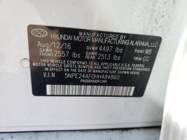 Photo 10 from auction – 2017 HYUNDAI SONATA SE with VIN 5NPE24AF0HH484860