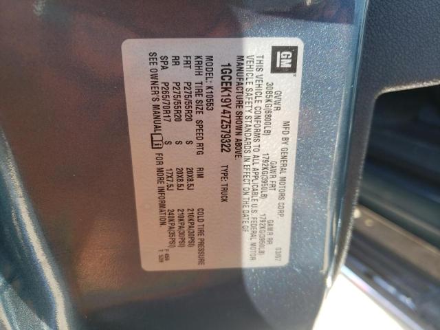 Photo 10 from auction – 2007 CHEVROLET SILVERADO with VIN 1GCEK19Y47Z579322