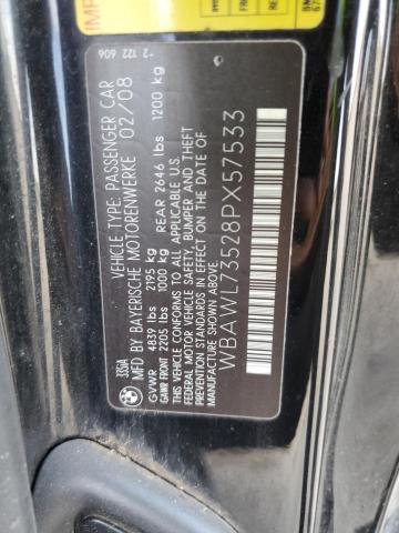 Photo 10 from auction – 2008 BMW 335 I with VIN WBAWL73528PX57533
