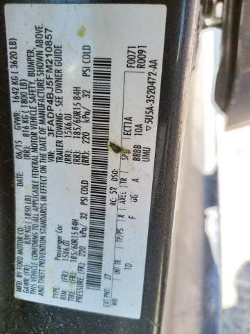 Photo 10 from auction – 2015 FORD FIESTA SE with VIN 3FADP4BJ5FM210857