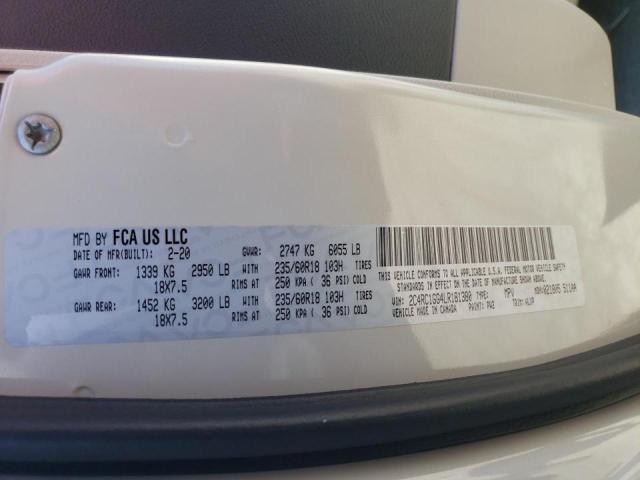 Photo 10 from auction – 2020 CHRYSLER PACIFICA L with VIN 2C4RC1GG4LR181380