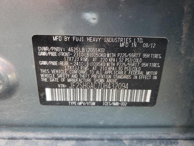 صورة رقم 10 من المزاد - 2013 SUBARU FORESTER 2 مع VIN JF2SHGAC7DH432094