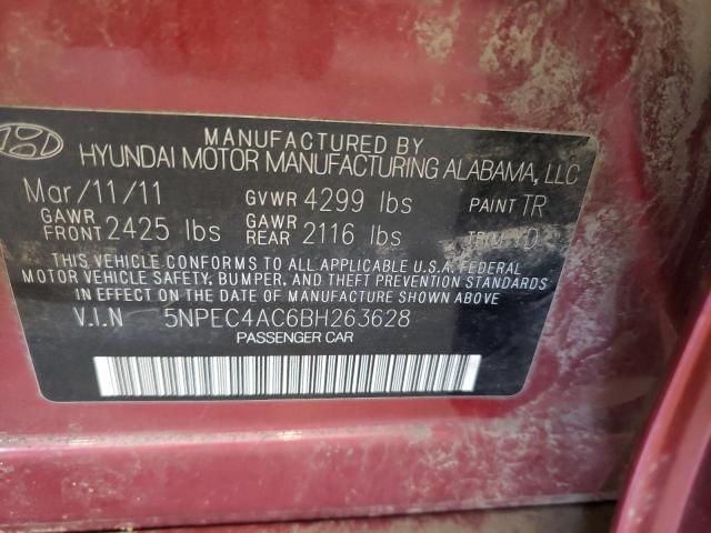 Photo 10 from auction – 2011 HYUNDAI SONATA SE with VIN 5NPEC4AC6BH263628