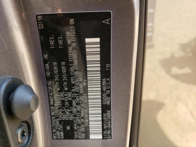 Photo 10 from auction – 2018 TOYOTA HIGHLANDER with VIN 5TDKZRFH8JS538301