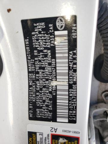 Photo 10 from auction – 2012 TOYOTA AVALON BAS with VIN 4T1BK3DB7CU471569