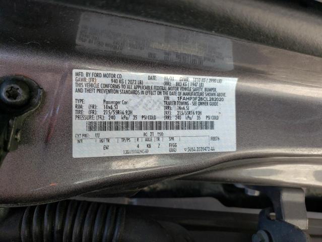 Photo 10 from auction – 2012 FORD FOCUS SE with VIN 1FAHP3F28CL282020