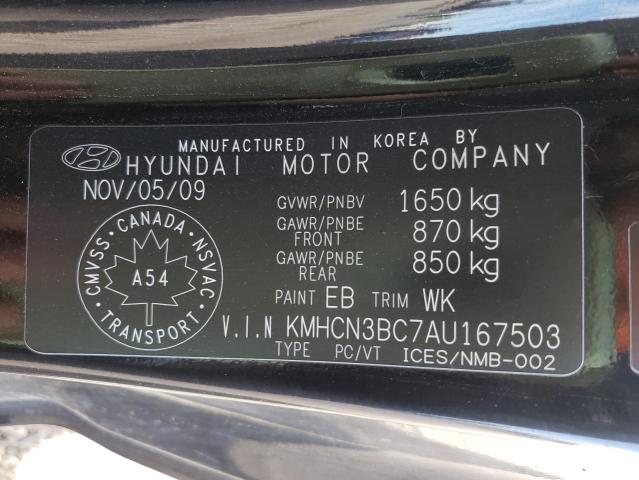Photo 10 from auction – 2010 HYUNDAI ACCENT SE with VIN KMHCN3BC7AU167503