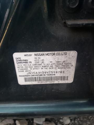 Photo 10 from auction – 2000 NISSAN MAXIMA GLE with VIN JN1CA31D9YT559783
