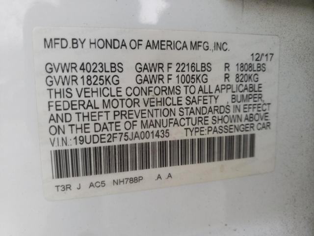 Photo 10 from auction – 2018 ACURA ILX PREMIU with VIN 19UDE2F75JA001435