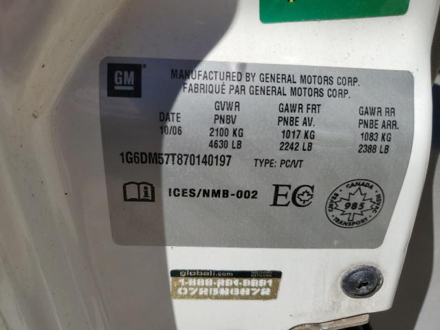 Photo 10 from auction – 2007 CADILLAC CTS with VIN 1G6DM57T870140197